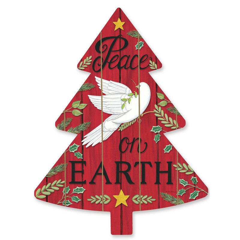 The Holiday Aisle® Peace on Earth Christmas Tree Cutouts Wayfair